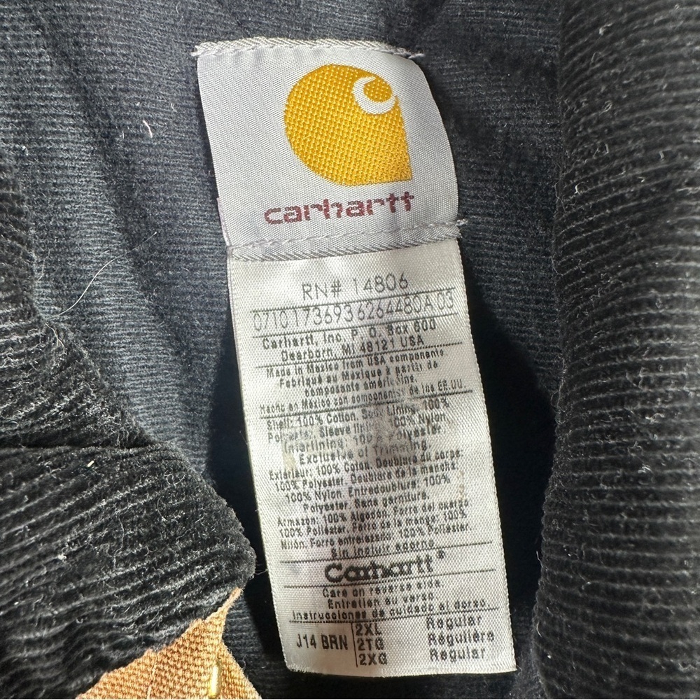 Vintage Carhartt Brown Canvas Jacket sz 2XL - Picture 5 of 5